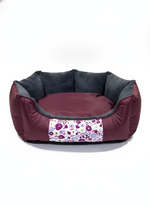 Petmoda Waterproof Bed (Oval) Dark Red 75*60