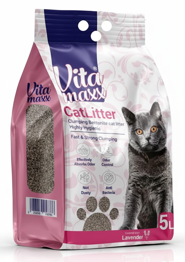 VITA MAX CAT LITTER CLUMPING LAVENDER 5 L.