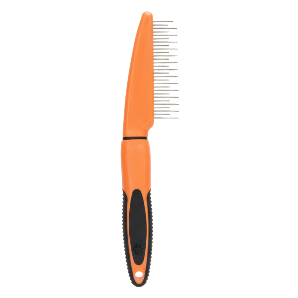Naomi Pet Grooming Rake Comb Black And Orange.