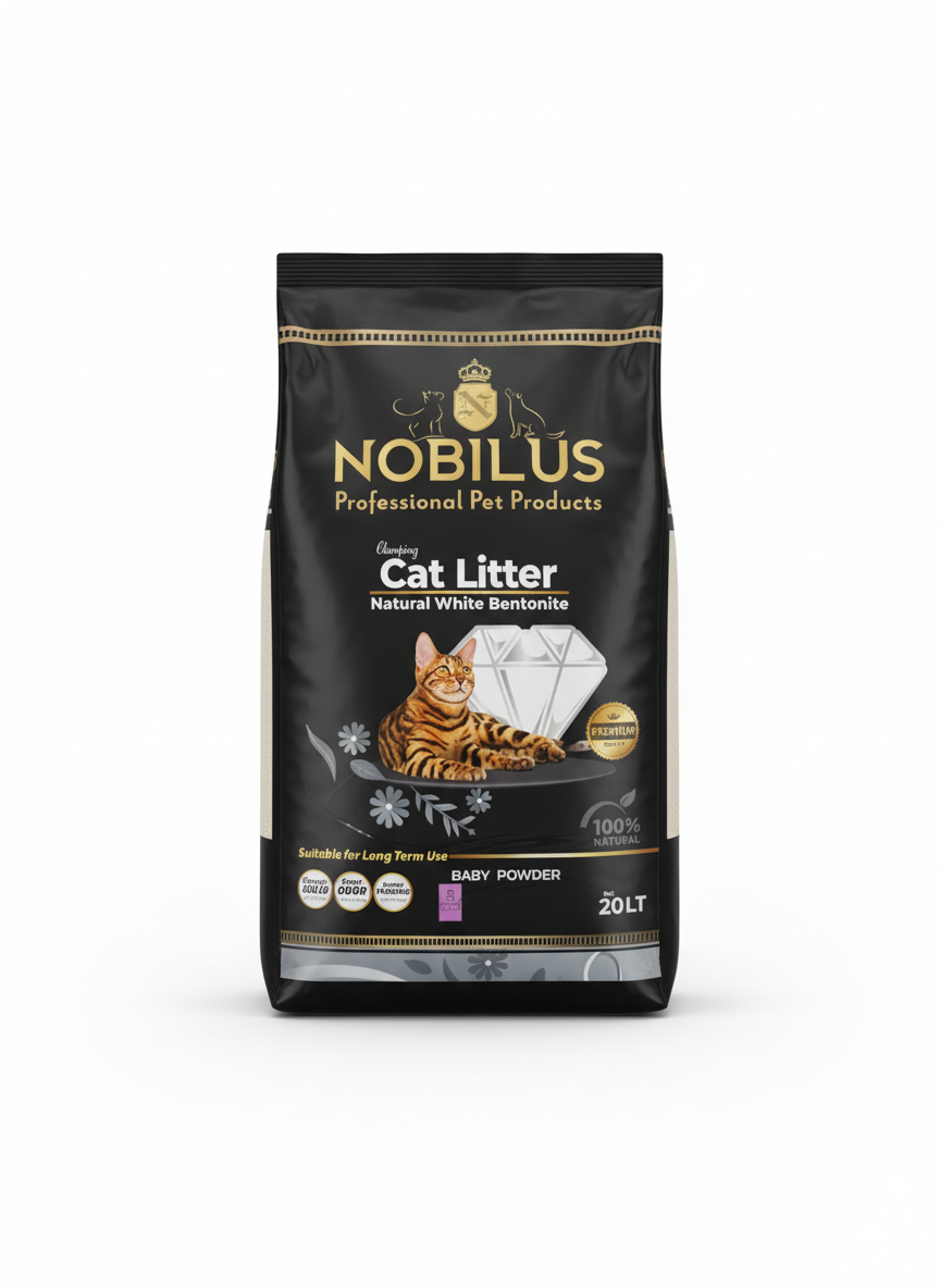 Nobilus Cat Litter 20L (BABY POWDER SCENTED).