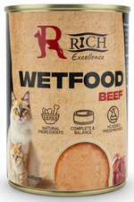 Rich Excellence Cat Wet Food Beef Can 400g