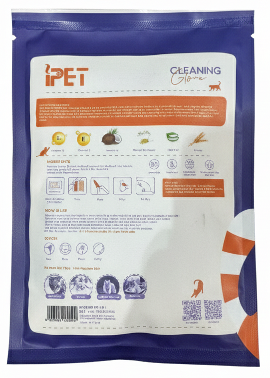 I Pet Pet Cleaning Gloves for Dogs and Cats 1 Piece