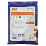 Back view of a iPet product packaging with text and logos.