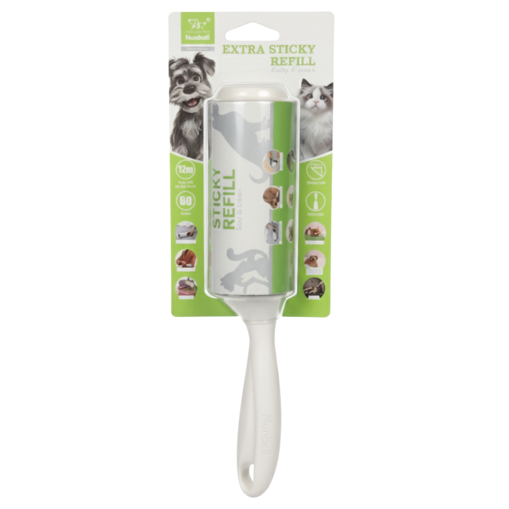 Cat grooming brush with packaging on a white background