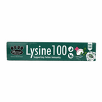 Mervue Lysine 100 supplement box for cats on a white background