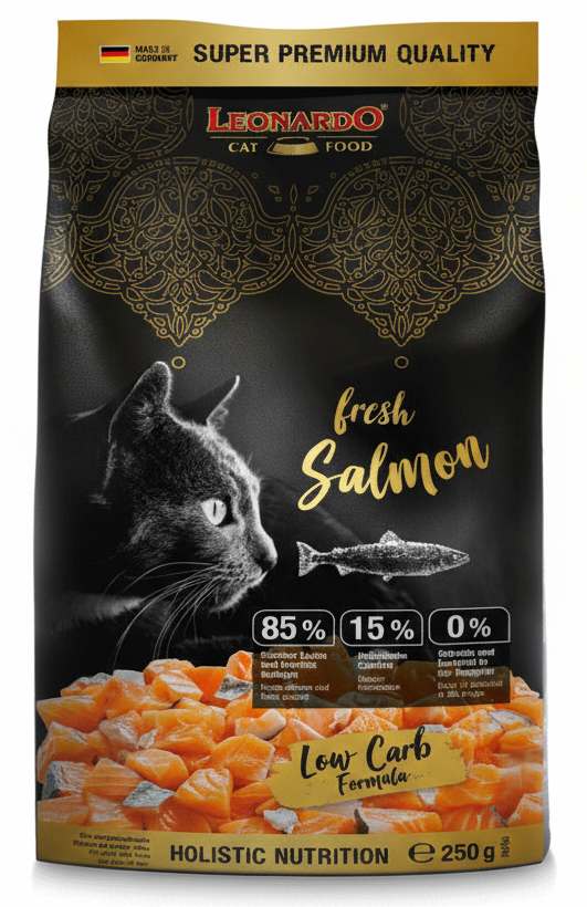 Leonardo GF and holistic Dry Food For adult Cats With fresh salmon 250 gr.
