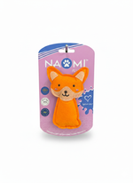 Naomi Orange Fox Plush Cat Toy.