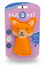 Naomi Orange Fox Plush Cat Toy.