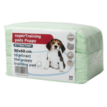 Pack of superTraining pads for puppies with a dog on the label.
