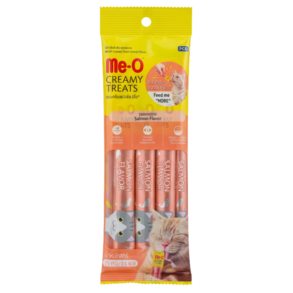 Me-o creamy treats salmon flavor for cats 4*15g.