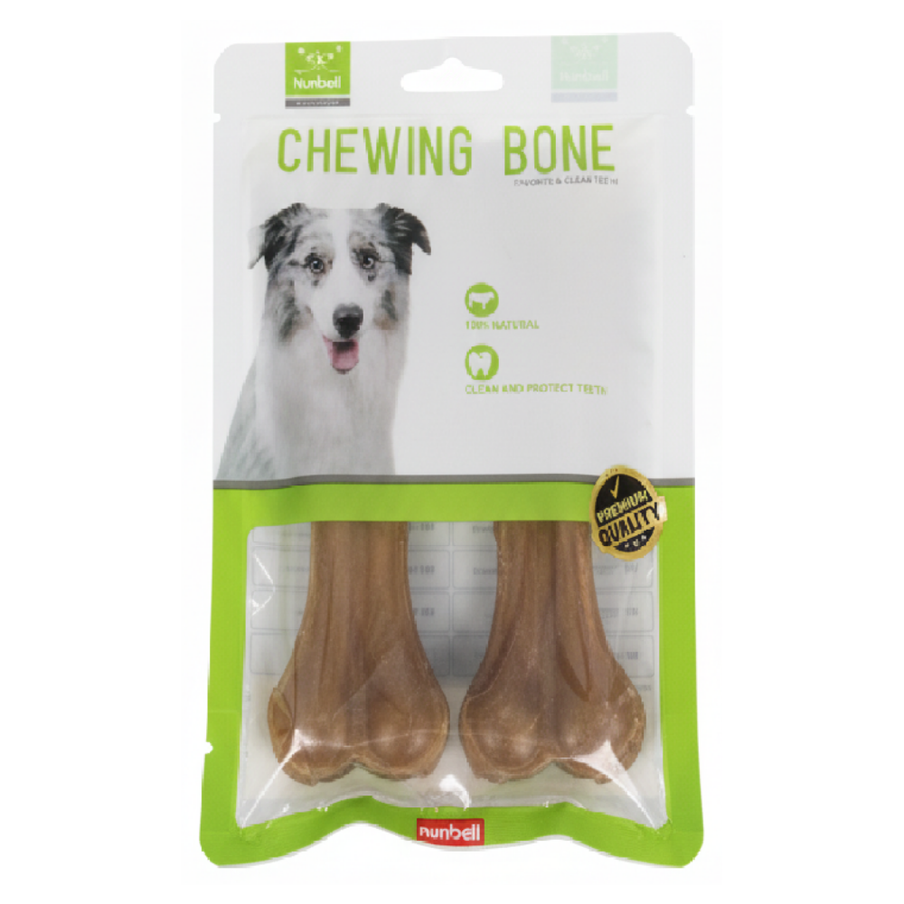 Packaged dog chew toy with a visible brand logo on a white background