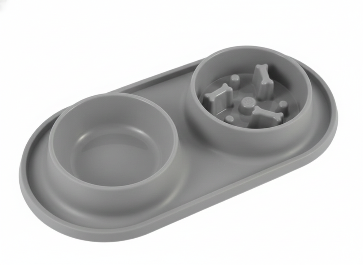 Dual Food and Water Bowl for Cats and Dmall Dogs