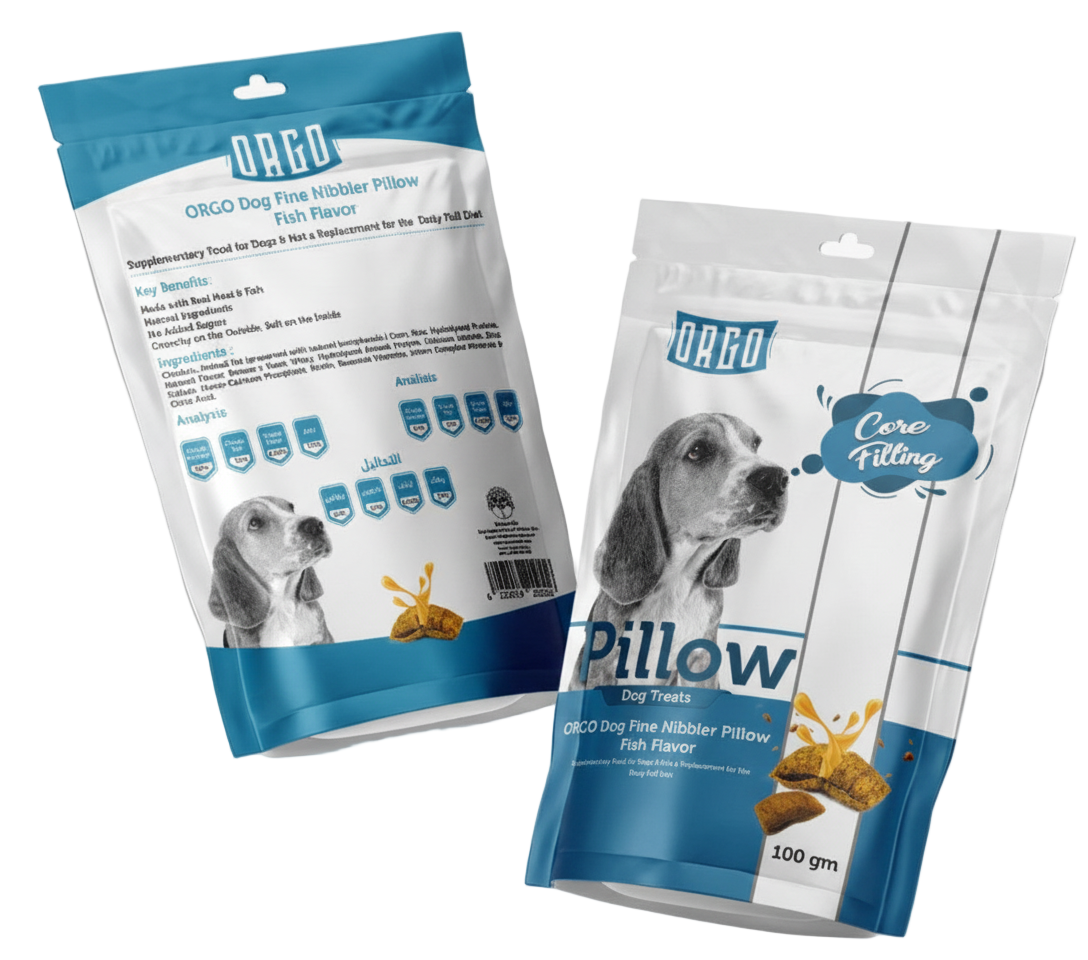 ORGO Pillow Dog Treats with Fish 100gm.