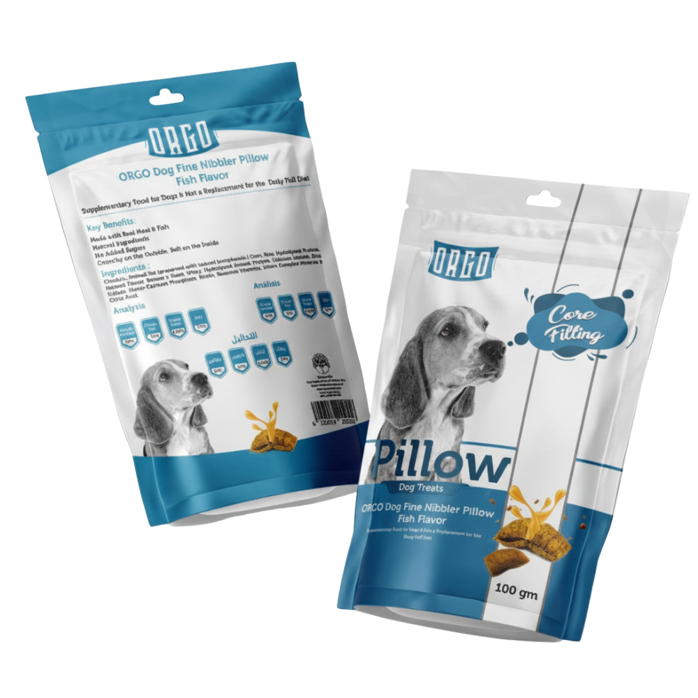 ORGO Pillow Dog Treats with Fish 100gm.