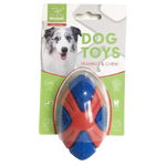 Dog toy packaging with Nunbell branding and a dog illustration on a white background