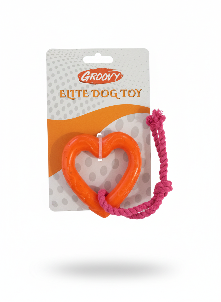 Groovy Elite Dog Toy Heart
