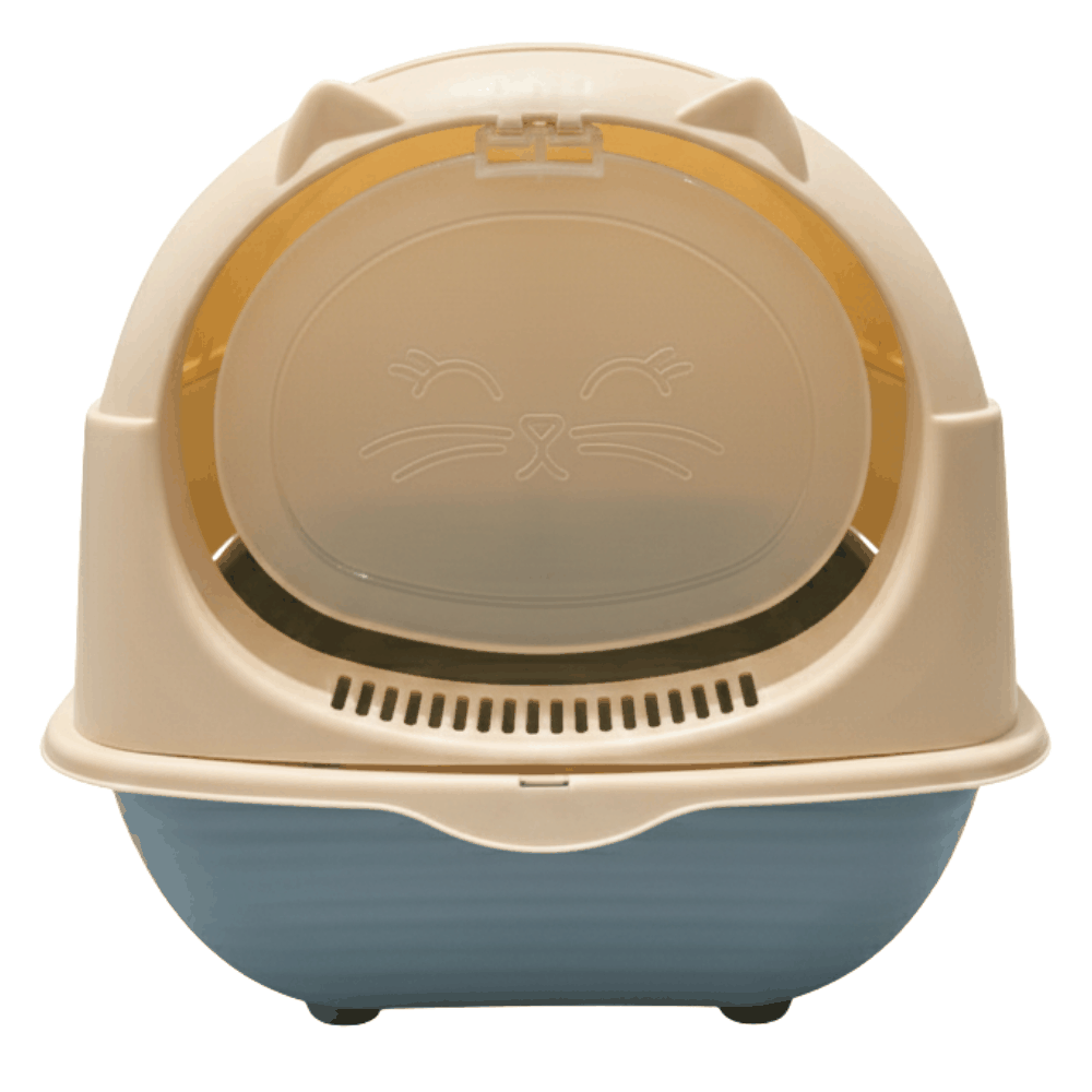 PetSafe Litter Box with cat face design on lid