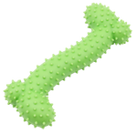 Green textured dog toy on a white background