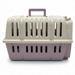 Pet carrier with a handle on a white background
