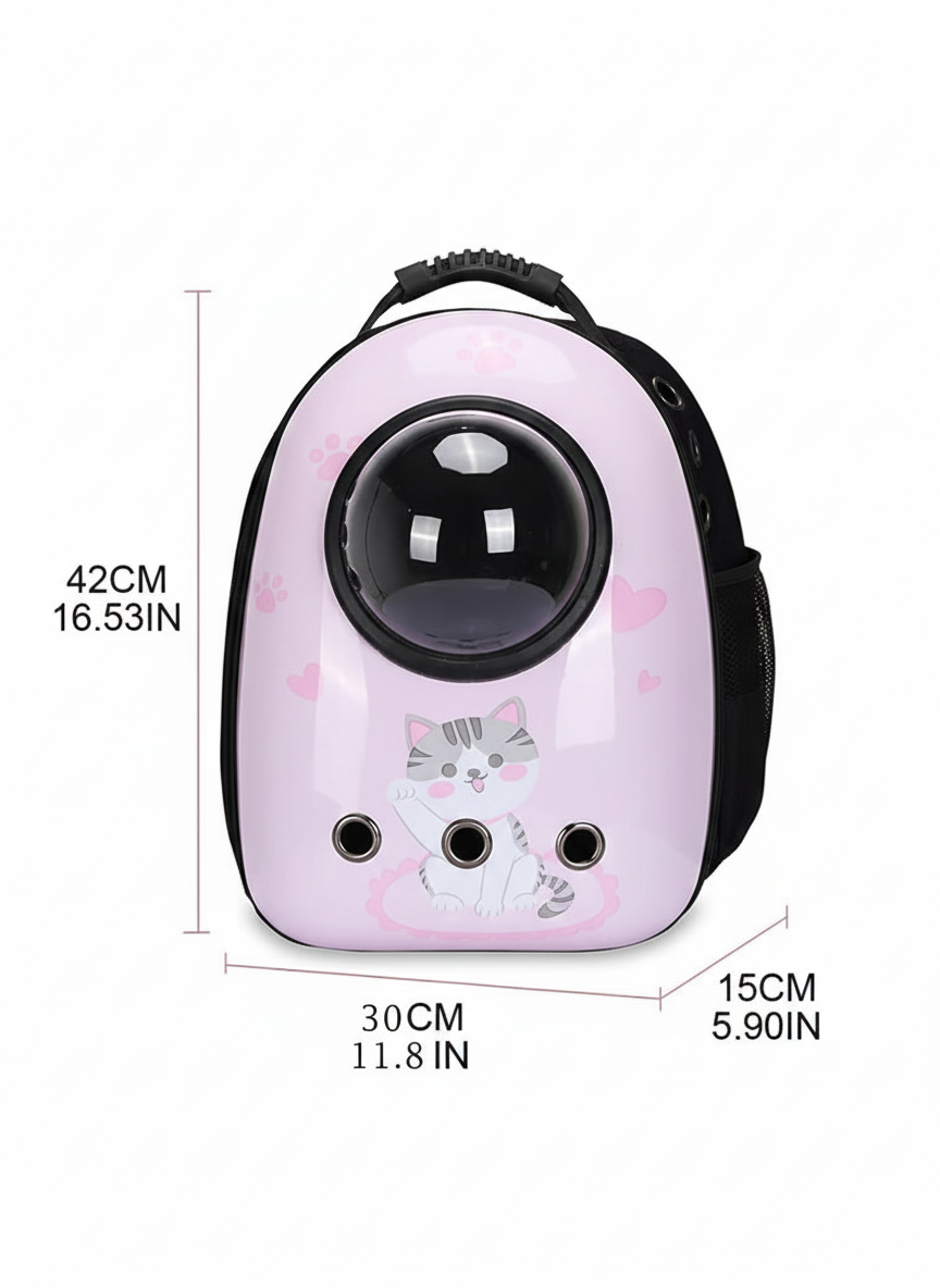 Pet Travel Carrier Handbag Pink Cat Size 30*15*42 Cm