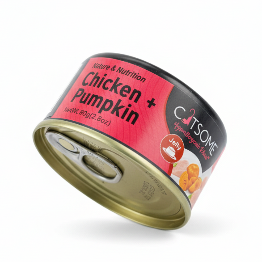 Catsome Grain Free Chicken & Pumpkin Cat Canned Food Jelly 80g.