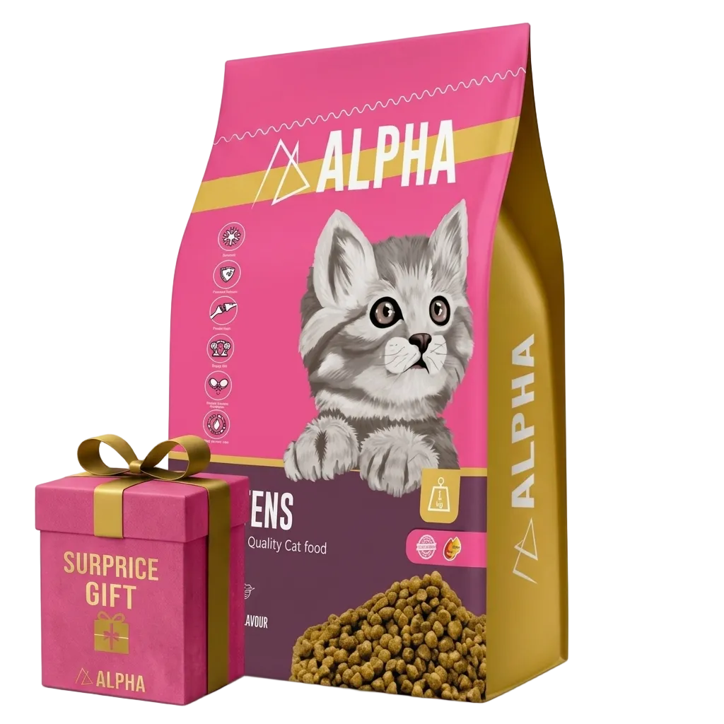 Alpha Dry Food For Kitten 1Kg + Surprise Gift