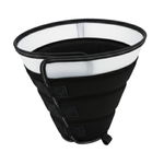 INKZOO Dog Cone Collar for After Surgery Soft Pet Recovery Black size L.