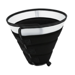 INKZOO Dog Cone Collar for After Surgery Soft Pet Recovery Black size L