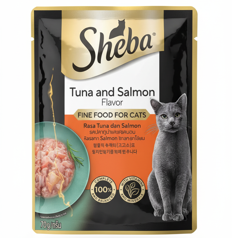 Sheba Premium Cat Food Tuna & Salmon 70g