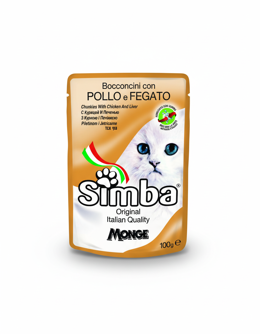 Simba chunkies with chicken and liver for cats 100g.