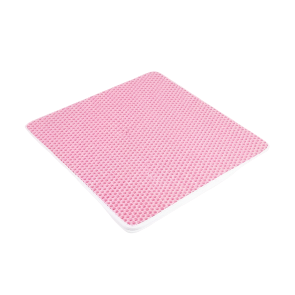 Double-Layer Cat Litter Mat Urine and Water Resistant Pink Color.