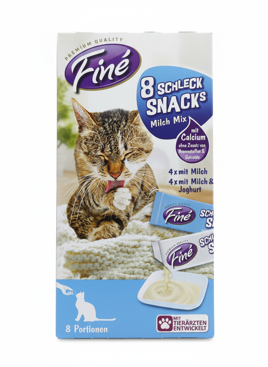 Fine Creamy Cat 8 Snack with Milk 80g.