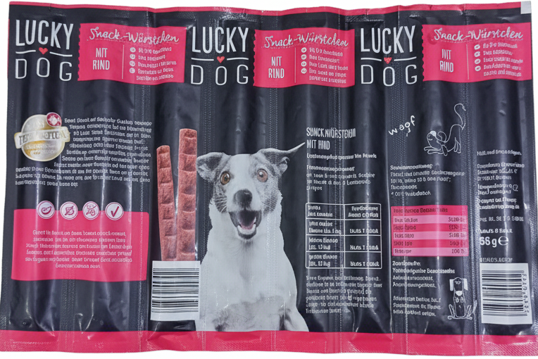 Lucky Dog Beef snack For Adult Dogs 8pcs 889g.