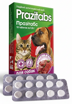 Prazitabs Deworming Tablets for Pets (Meat Taste) - 10 tablets