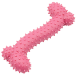 Pink textured dog toy on a white background