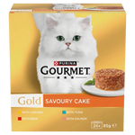 Package Gourmet Gold Savoury Cake 24Cans 4Flavor (Chicken-Beef-Salmon-Tuna) Petfast.shop Gourmet Cat Exclude Food Wet Food petfast.shop EgyptDefault Title 2850.00