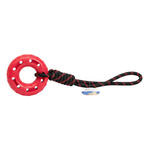 Dog Chew Toy - Rubber Tire & Rope - Tug of War Game.