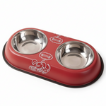 Stainless Steel Double Small Dog and Cat Food Bowl 40CM.