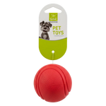 Red dog toy with a Nubbell brand label on a white background