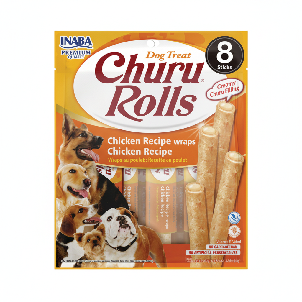 Churu Rolls Chicken Recipe wraps Chicken Recipe For Dogs 8 Sticks.