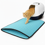 Double-Layer Cat Litter Mat Urine and Water Resistant Pink Color.