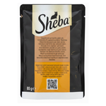 Sheba cat food package on a white background