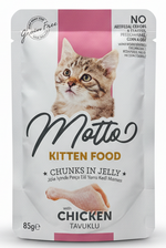 Motto Pouch Kitten Food Chicken 85g.