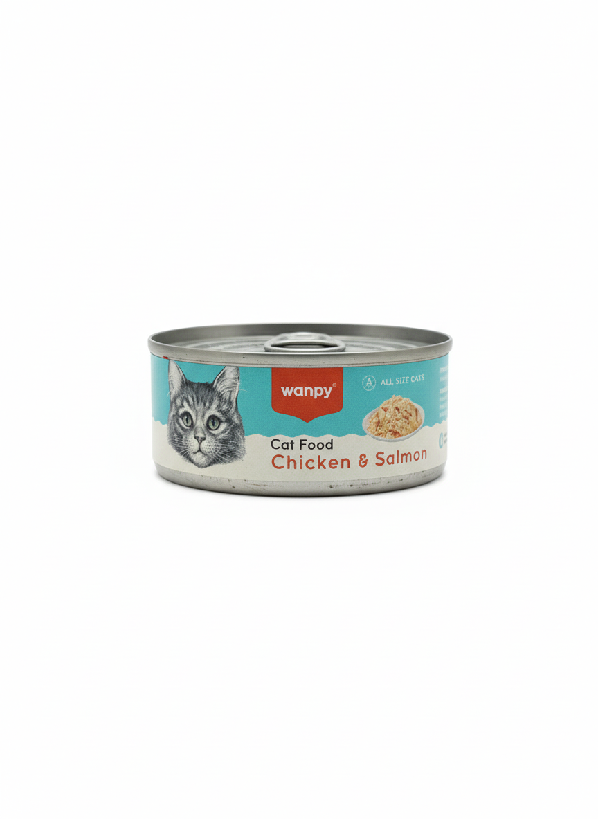 Wanpy Can Chicken & Salmon wet cat food 95g