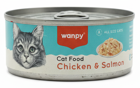Wanpy Can Chicken & Salmon wet cat food 95g