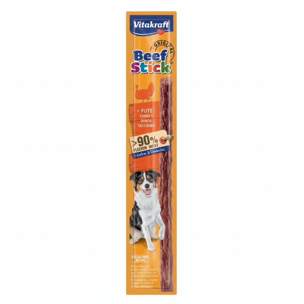 Vitakraft Beef Stick + Turkey Treat For Dogs 12g.