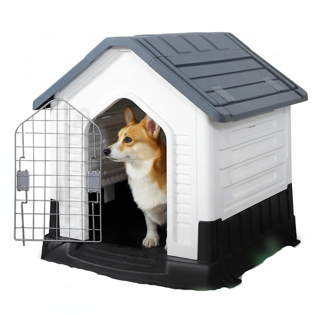 House Plastic With Metal Door for Small Dog.