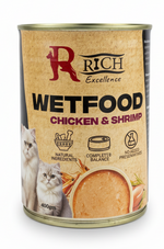 Rich Excellence Cat Wet Food Chicken & Shrimp Can 400g