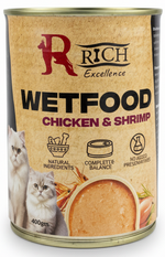 Rich Excellence Cat Wet Food Chicken & Shrimp Can 400g