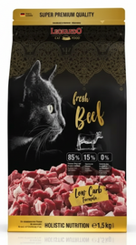 Leonardo GF and holistic Dry Food For adult Cats With Fresh Beef 1.5 Kg.